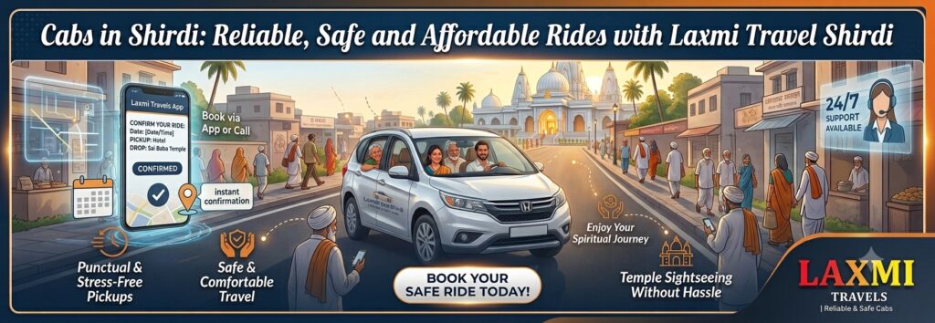 Cabs in Shirdi Reliable, Safe and Affordable Rides with Laxmi Travel Shirdi