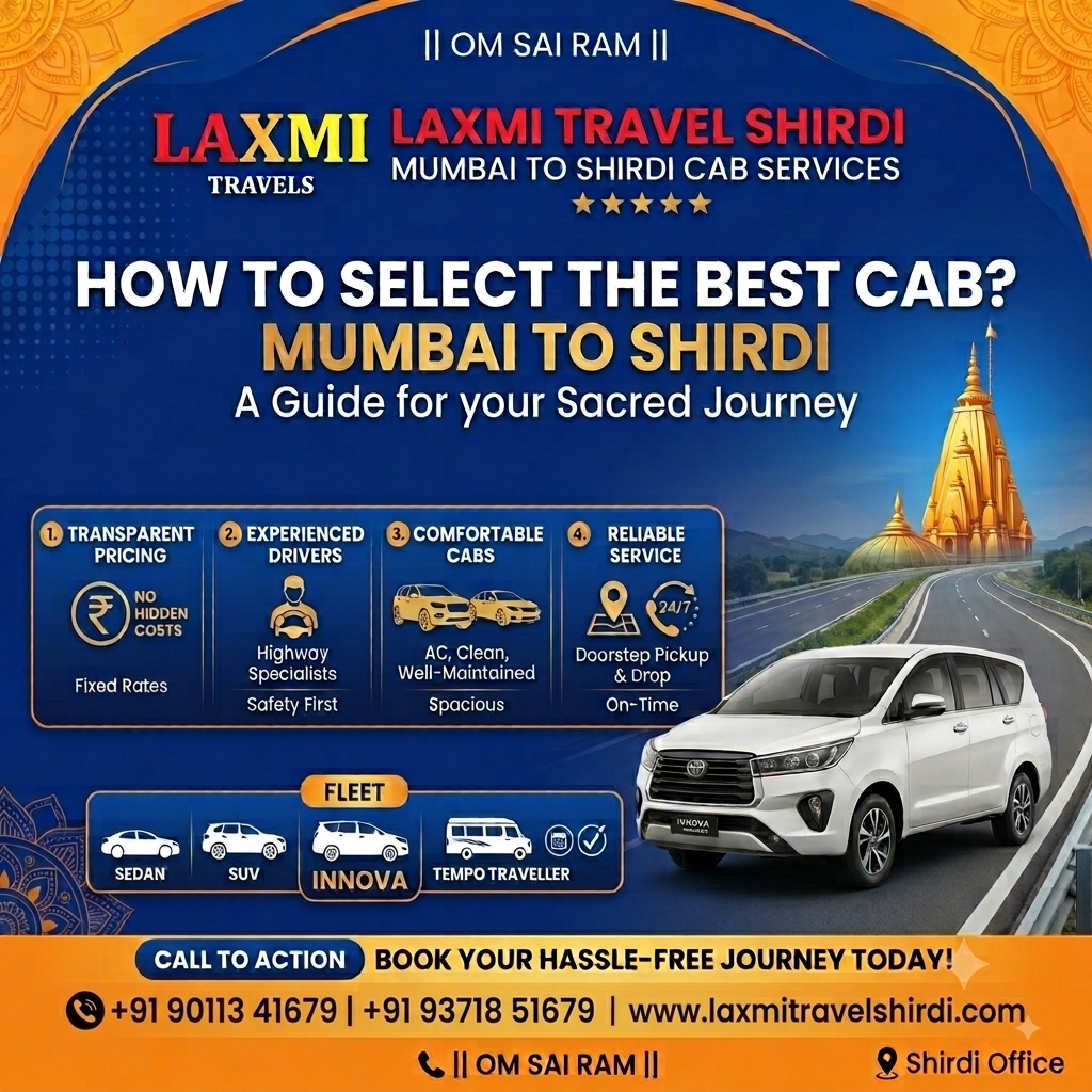 How to Select the Best Cab from Mumbai to Shirdi